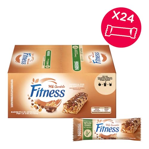 FITNESS Milk Chocolate Barrette Cereali Integrali con Cioccolato al Latte, 24 Barrette da 22,5g (540g) - Immagine 4