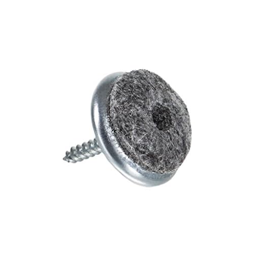 Filzgleiter aus Metall zum Schrauben Ø 18 mm, 16 Stück
