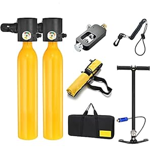 BUTXET 0,5L Mini Scuba, draagbare herbruikbare duiktankset, hervulbare zuurstofcilinder met 5-10 minuten onderwaterduikuitrusting (kleur: groen)