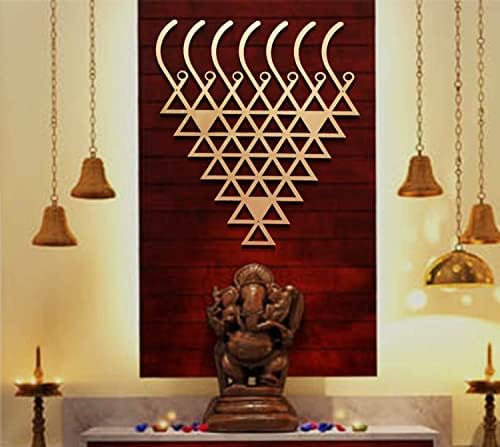 Shree Yantra Metal Wall Art (24 x 24 inches) Gold | Wall Hanging Decor ...