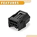 Partuto 4 Bar Map Sensor Top Slot Connector Plug Inner Female Wire Terminal Connector for Honda Plastic Black Waterproof