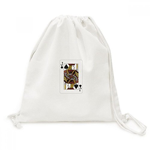 Spade J Cartes à Jouer sac à cordon en toile résistante avec motif graphique