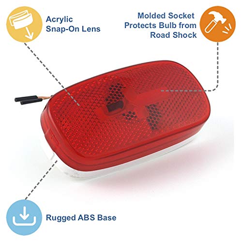 Lumitronics Rv Clearance Marker Light (Red) #TOP2
