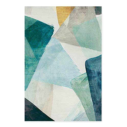 Póster en lienzo abstracto verde moderno de 50x75 cm sin marco para salón