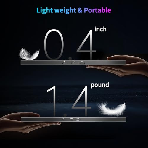 Image of 16 inch 144Hz Portable Monitor, FHD 1200P HDR Portable Gaming Monitor with USB-C HDMI VESA and Magic Cover,External Screen for Laptop,PC,Phone,PS5,Mac,Xbox,etc.