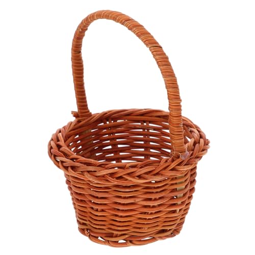 Levemolo Desktop Props Basket Picnic Basket Baskets for Adults Decor Wedding Candy Basket Diy Mini Basket Hanging Diy Prop Basket Storage Basket Desktop Mini Children Basket