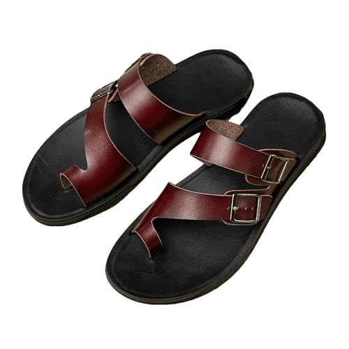 Men's Summer Plantar Fasciitis Flip/Beach Sandals For Flat Feet/Comfy Orthopedic Toe Ring Roman Slippers