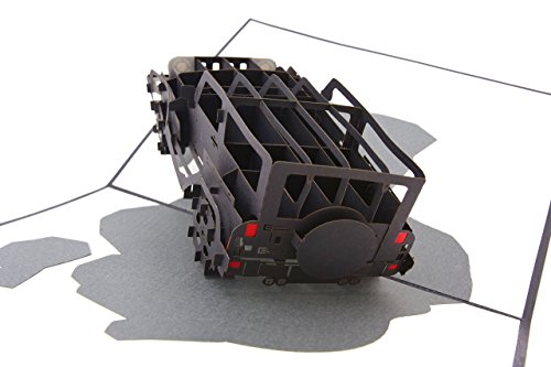 Poplife Jeep Truck 3D Pop Up Card For All Occasions - Birthday, Father’s Day Gift, Graduation, Congratulations, Retirement, Anniversary - Suv Driver, Off-Roading, 4X4 Car - For Husband, Son, Boyfriend #TOP2