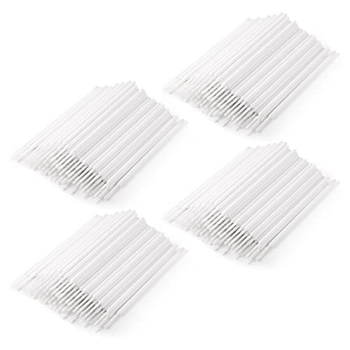 Annhua - Annhua 400 PCS Disposable Micro Swab Micro Applicators Application Brushes Dental Brushes for Eyelash Extension, Oral and Dental - White