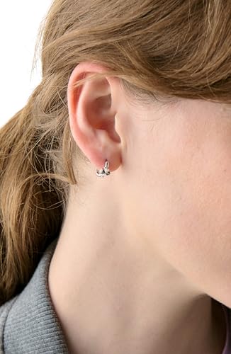 Kate Spade New York Spade Flower Huggies, Silver