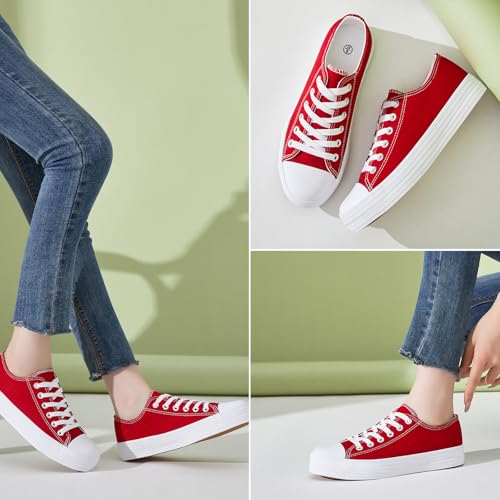 BENPAO Womens White Canvas Sneakers Casual Tennis Shoes for Women Black Fashion Sneakers Comfortable Low Top Walking Shoes4