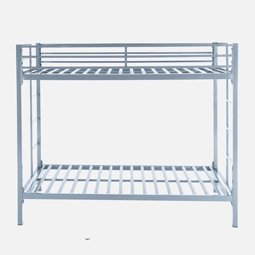 Image of Pilio Twin Over Twin Metal Bunk Bed | Bunk Bed Without Storage for Kids & Adult | Double Decker Bed for Kids Room| Space-Saving Twin Bunk Room| Bunker Bed Frame (Mattress Not Included)