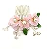 minkissy 1pièce Peigne Fleur Imitation Jade Avec Accessoire De Mariage Élégant Pour Mariée Et Fête #2