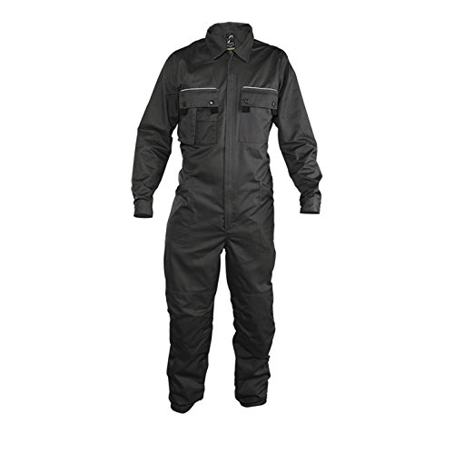 Solstice Pro - Buzo de Trabajo con Cremallera Simple, Gris Oscuro, T XL