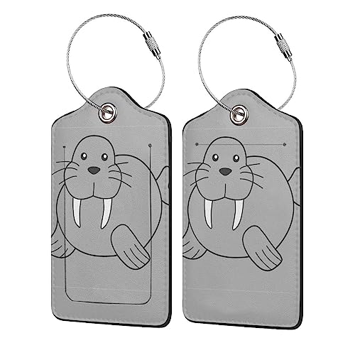 Étiquettes de bagage pour des vacances sereines avec le lot familial Walrus