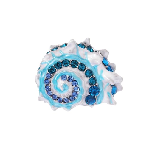 Image of Enamel Conch Shell Brooch for Women Snail Brooches Lapel Pin Elegant Dress Accessories Mother's Day Gift