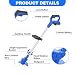 Cordless Strimmer, 21V Electric Grass Trimmer with Batterie, Telescopic Rod Home Garden Trimmer, Rechargeable Handheld Brush Cutter Strimmer Cordless Edger Tool