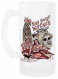 Taza de 400 ml Tiki Surf Witches Want Blood - Tiki Cerveza Taza Vidrio Transparente Beer Mug