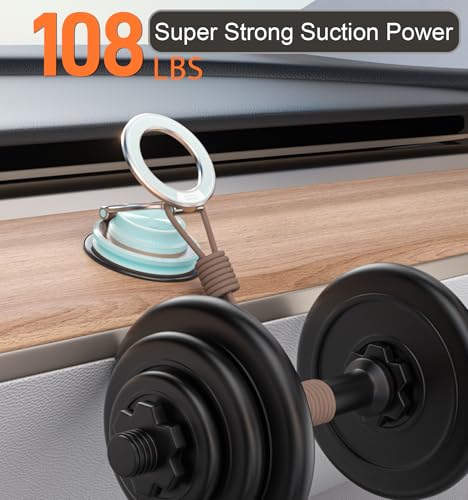 Image of 2026 Next-Gen Suction Cup Phone Mount Cute 360 Zinc Alloy 109 LBS Phone Stand Vacuum Magnetic Car Holder for MagSafe Strongest Accessories for iPhone 16 15 14... Android