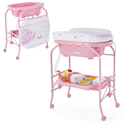 INFANS 2 in 1 Changing Table with Bath Tub