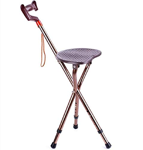 Siège de canne de marche pliable contre la fatigue