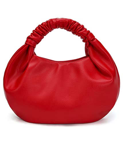 CORAID Small Purses Hobo Bags for Women Faux Leather Ruched