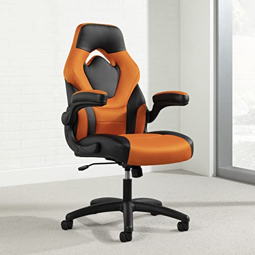 Ofm Gaming Chair Ergonomic Racing Style Pc Computer Desk Office Chair - 360 Swivel, Integrated Lumbar Support & Headrest, Adjustable Height, Recline Tilt Control, Flip-Up Arms, 275Lb Max, 2022 Orange #TOP4
