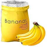 Banana Bag To Keep Bananas Fresh Longer - 13.8 x 11 Inch Reusable Banana Keeper for Freshness with Aluminium Foil Inside, Fresh Fruit Preserver to Help Maintain Freshness - Produce Saver Fruit Bag