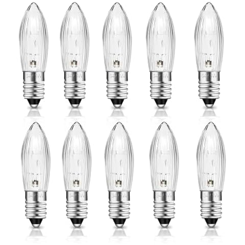 SCNNC Candle Light Bulbs E10 34V Warm White Cover