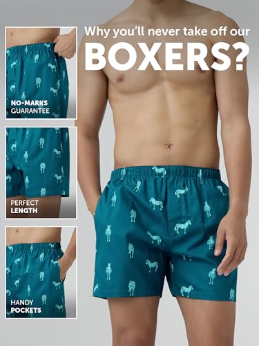 Image of XYXX Men's Remix Regular Fit Cotton Printed Boxer with Dual Pocket & No Marks Waistband (Pack of 2)