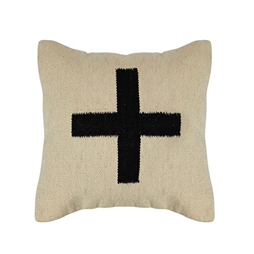 Creative Co-Op Swiss Cross Cotton Wool Throw...