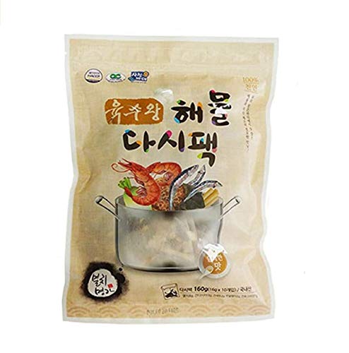 [Dashi Pack]Dried Mix Seafood and Anchovy Pack Made in Korea (16gX 10 Bags)