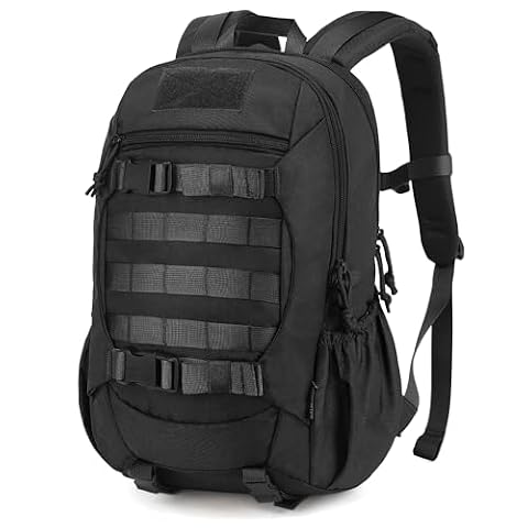 Mardingtop Plecak taktyczny 18 l/28 l, plecak trekkingowy, plecak outdoorowy, na kemping, wędrówki, podróże, 18L-czarny, 18L, Taktyczne