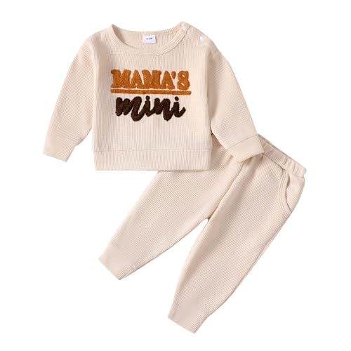 Image of Mikrdoo Toddler Baby Girl Clothes Pants Set Toddler Pullover Tops Fall Winter Outfits