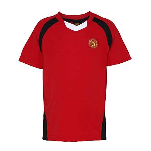 Officiell fotbollsvaror barn Manchester United FC kortärmad t-shirt, Röd, 4-5 År