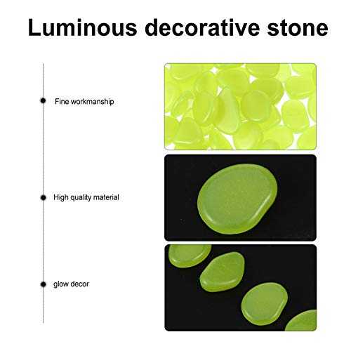 300Pcs Paving Pond Gravel Patio Vase Stones Cobblestones Natural Garden Resin Decoration Window Decor Diy Home Pebble Glowing Decorative Pot Succulents Aquarium Yellow Rock #TOP7