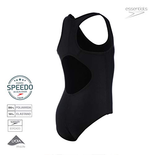 Speedo Vital 3 Maillot , Meninas, Preto, 12