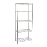 Apollo Hardware White 5-Shelf Wire Shelving 24"x14"x60" (White)