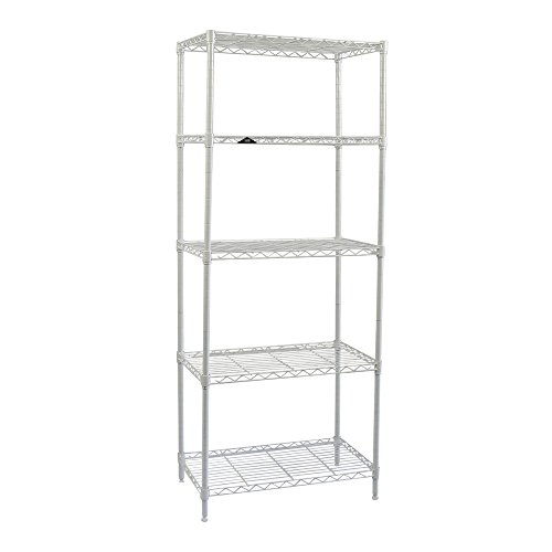 Apollo Hardware White 5-Shelf Wire Shelving 24"X14"X60" (White) #TOP9