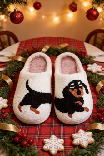 Image of Halloween Christmas Slippers Holiday Slipper House Shoes Home Slipper for Women Fuzzy Outdoor Indoor Bedroom Slippers