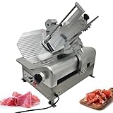IntXanth Automatic Meat Slicer, Electric Deli Slicer with 12' Blade, Precise Thickness Control (0-15mm), with Emergency Stop Button, Heavy Duty...