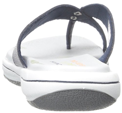 Skechers Women's Bayshore Newport Flip Flop,Dark Navy/White,10 M US