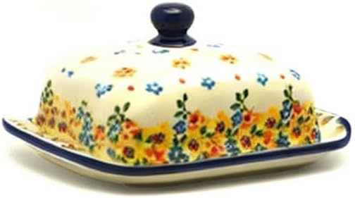 Polish Pottery Butter Dish - Buttercup