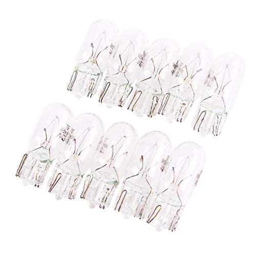 10 lampadine in vetro W5W per luci di posizione e