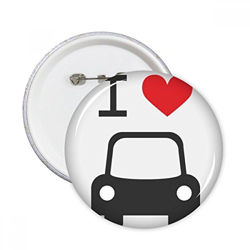 Pins rond J'aime le coeur rouge pour personnaliser vos vêtements