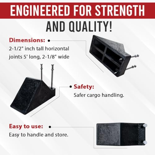 Image of USA Made Plastic Pipe Chocks with Nails - 5 inch Size - Durable, 100% Recycled Plastic - Ideal for Securing Pipes, Heavy Duty, Eco-Friendly, Long-Lasting, Construction (10)