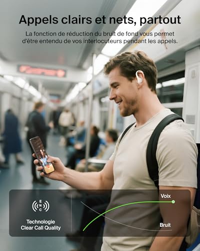 Belkin SoundForm ActiveFit Écouteurs Bluetooth Sans Fil, Micro Intégré, Recharge Rapide USB-C, Autonomie De 36h, Indice d'Étanchéité IP54, Écouteurs Sans Fil - iPhone, iPad, Galaxy, Pixel, etc - Beige