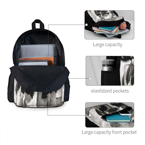 Sac à dos imprimé vache pour adulte imperméable et léger