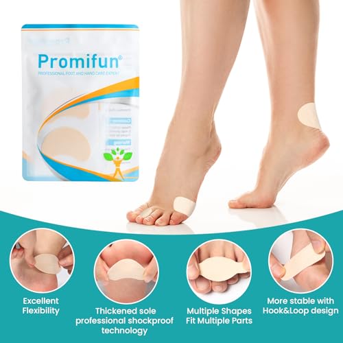 Image of Promifun Moleskin Strips with Adhesive Blister Prevention Pads 48Pcs,Beige
