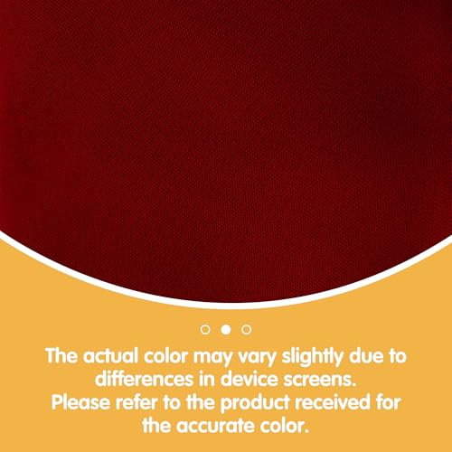 Image of BRILLMAX 6 Pack Burgundy Tablecloths 60 x 126 Inch for 8ft Rectangle Tables - 150 GSM Polyester Fabric, 15 inch Standard Drop, Water, Stain & Wrinkle Resistant Cloth Cover for Wedding Dining Buffet